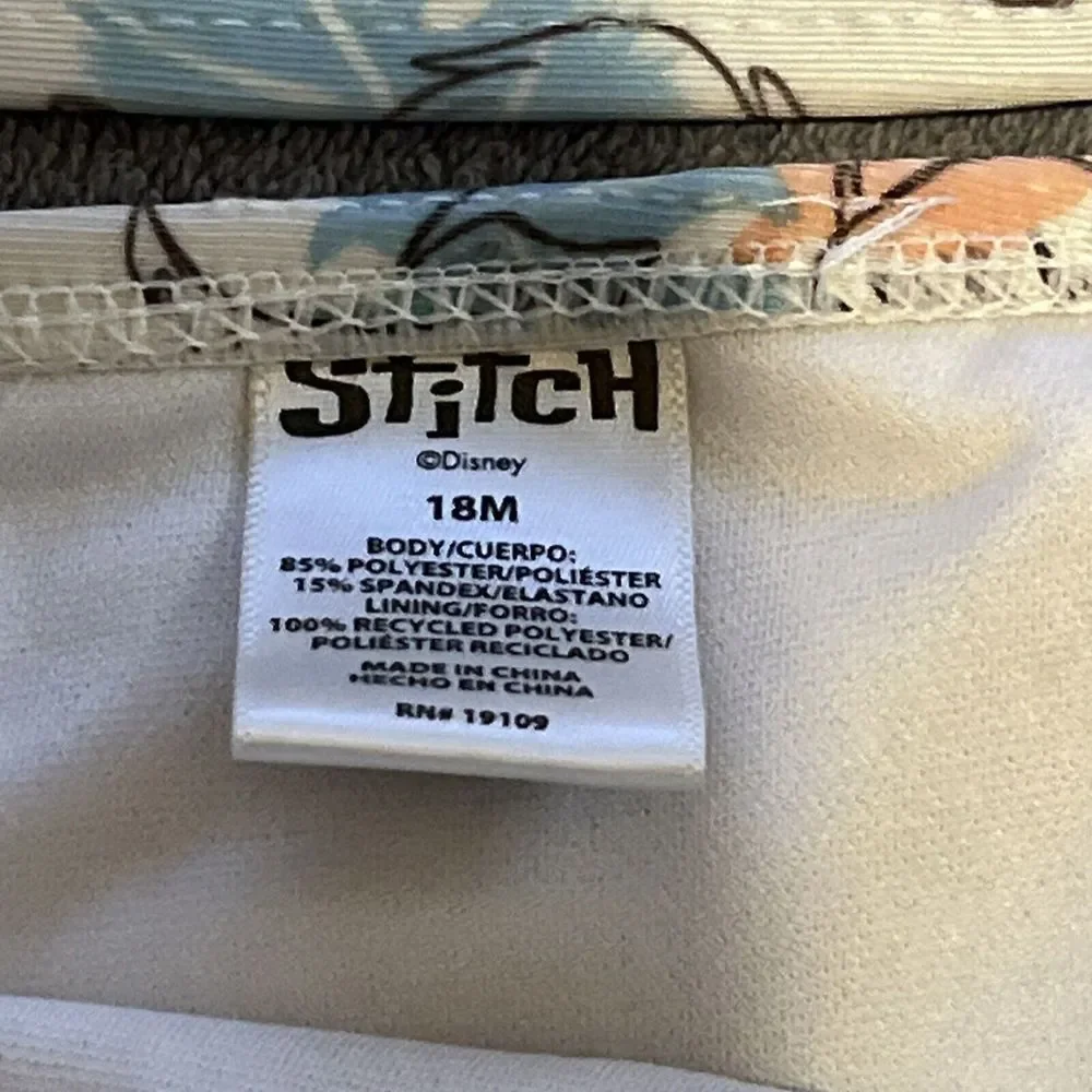 Disney‎ Stich 18 Mth 2 PC Swim Suit Super Cute